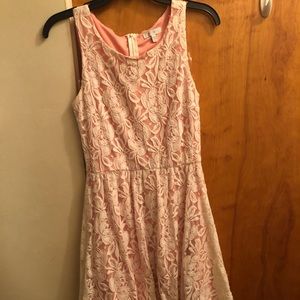 Peach lace dress